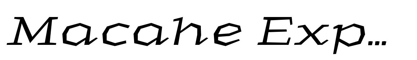Macahe Expanded Light Italic